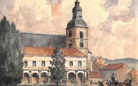 gravure de l'Abbaye d'Hauvillers