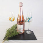 Coupes Champagne Rosé Didier Savry décor romarin
