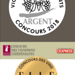Récompenses Bouzy Rouge 2015 concours vignerons indépendants 2018 & Elle à Table 2016